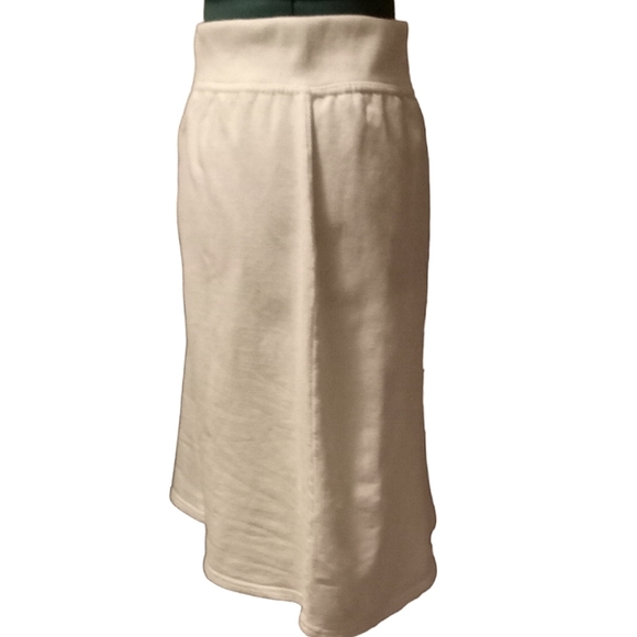 Women's effeci Size Small White Jersey Skater  Skirt Elastic Waistband No DStrin - Picture 3 of 8